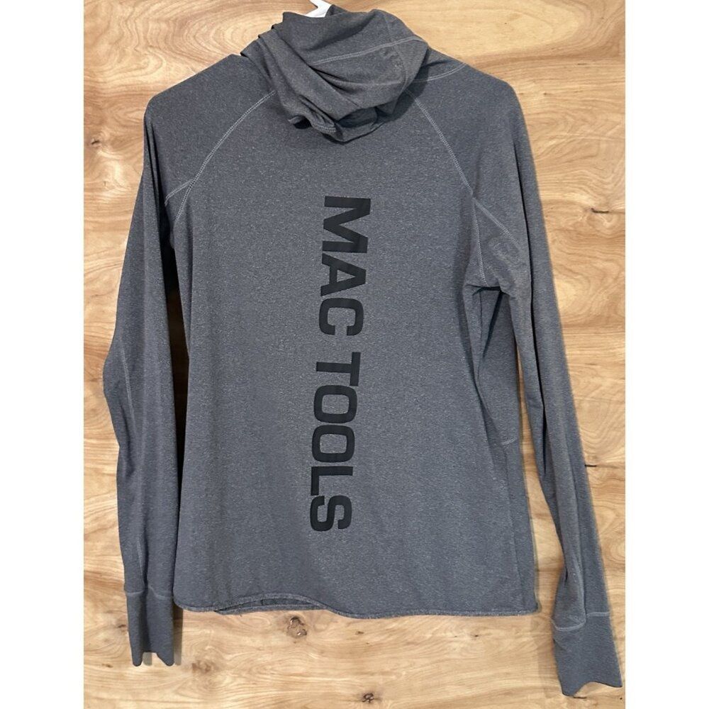 Mac Tools Size L Long Sleeve Lightweight Full Zip Gray Hoodie Jacket Hiking